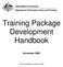 Training Package Development Handbook. November 2006