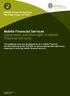Mobile Financial Services Supervision and Oversight of Mobile Financial Services