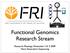 Functional Genomics Research Stream. Research Meetings: November 2 & 3, 2009 Next Generation Sequencing