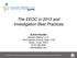 The EEOC in 2013 and Investigation Best Practices