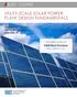 UTILITY-SCALE SOLAR POWER PLANT DESIGN FUNDAMENTALS
