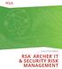 RSA ARCHER IT & SECURITY RISK MANAGEMENT