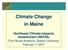 Climate Change in Maine Northeast Climate Impacts Assessment (NECIA)