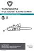 14 (35.6 cm) 10.5 A ELECTRIC CHAINSAW