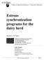 Estrous synchronization programs for the dairy herd