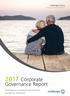 2017 Corporate. Governance Report. Providing our customers with financial security for retirement. challenger.com.au
