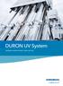 DURON UV System. Greener, more efficient, simply better