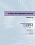 Quality Management Manual Revision 19