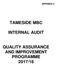 TAMESIDE MBC INTERNAL AUDIT QUALITY ASSURANCE AND IMPROVEMENT PROGRAMME 2017/18