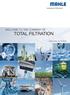 WELCOME TO THE COMPANY OF TOTAL FILTRATION INDUSTRIAL FILTRATION