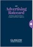 Advertising Ratecard. Fantastic opportunities in Glasgow Business magazine
