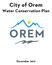 City of Orem Water Conservation Plan