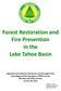 Forest Restoration and Fire Prevention in the Lake Tahoe Basin
