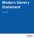 Modern Slavery Statement. 2017/18