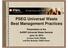 PSEG Universal Waste Best Management Practices