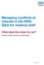 Managing conflicts of interest in the NHS: Q&A for medical staff