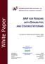 White Paper AAP FOR PERSONS WITH DISABILITIES AND COVERED VETERANS. By Thomas H. Nail & Cornelia Gamlem, SPHR August 2011