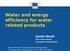 Water and energy efficiency for water related products