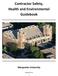 Contractor Safety, Health and Environmental Guidebook Marquette University