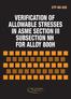 VERIFICATION OF ALLOWABLE STRESSES IN ASME SECTION III SUBSECTION NH FOR ALLOY 800H