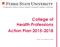 College of Health Professions Action Plan