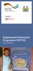 Employment Promotion Programme (EPP III)
