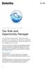 Tax Risk and Opportunity Manager