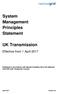 System Management Principles Statement. UK Transmission. Effective from 1 April 2017