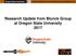 Research Update from Blunck Group at Oregon State University 2017