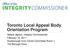 Toronto Local Appeal Body Orientation Program