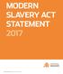 MODERN SLAVERY ACT STATEMENT 2017