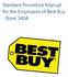 Standard Procedure Manual for the Employees of Best Buy - Store 1404