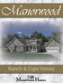Manorwood. Ranch & Cape Homes