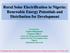 Rural Solar Electrification in Nigeria: Renewable Energy Potentials and Distribution for Development
