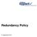 Redundancy Policy 01 September 2016