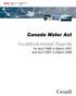 Canada Water Act Combined Annual Reports