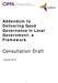 Addendum to Delivering Good Governance in Local Government: a Framework. Consultation Draft