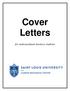 Cover Letters. for undergraduate business students