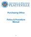 Purchasing Office Policy & Procedure Manual