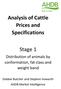 Analysis of Cattle Prices and Specifications. Stage 1