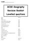 GCSE Geography Revision Booklet Levelled questions