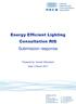 Energy Efficient Lighting Consultation RIS. Submission response