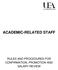 ACADEMIC-RELATED STAFF RULES AND PROCEDURES FOR CONFIRMATION, PROMOTION AND SALARY REVIEW