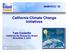 California Climate Change Initiatives