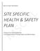 SITE SPECIFIC HEALTH & SAFETY PLAN