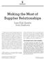 Making the Most of Supplier Relationships