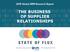 THE BUSINESS OF SUPPLIER RELATIONSHIPS