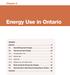 Energy Use in Ontario