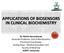 APPLICATIONS OF BIOSENSORS IN CLINICAL BIOCHEMISTRY