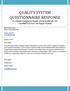 QUALITY SYSTEM QUESTIONNAIRE RESPONSE GA Telesis Component Repair Group Southeast, LLC Certified FAA Part 145 Repair Station